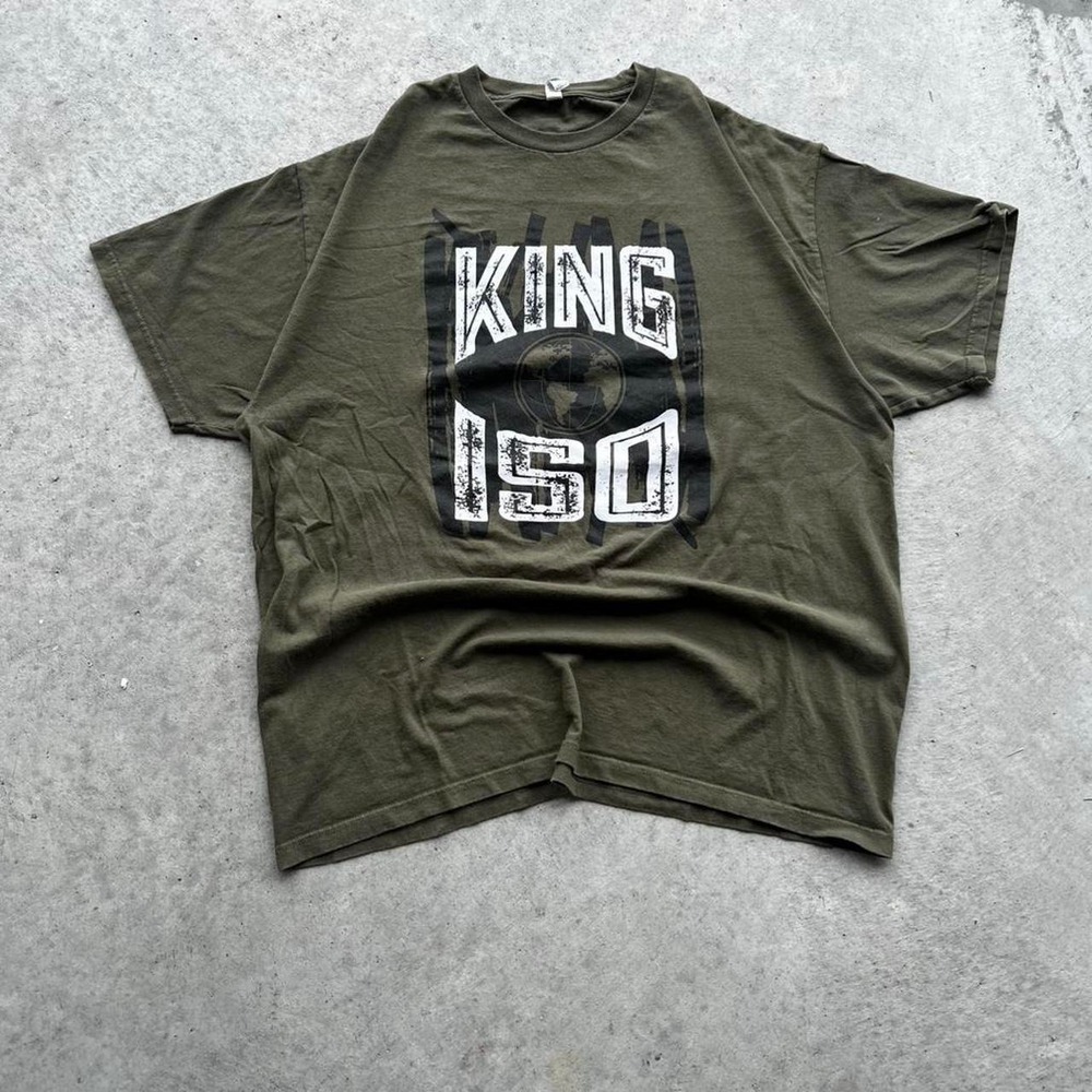 Vintage 90s green vintage King ISO streetwear tee essential